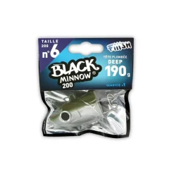 Fiiish Tête Plombée Black Minnow Deep