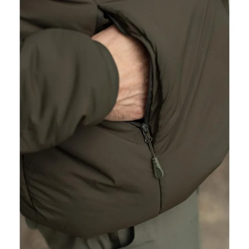 Korda Veste Homme Insulated Hooded Jacket - Dark Olive