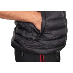 Fox Rage Veste Sans Manche Homme Pro Series Reversible Lightweight Quilted Gilet - Noir/Rouge