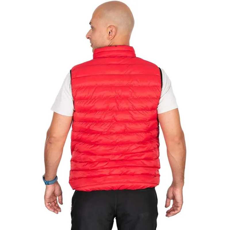 Fox Rage Veste Sans Manche Homme Pro Series Reversible Lightweight Quilted Gilet - Noir/Rouge